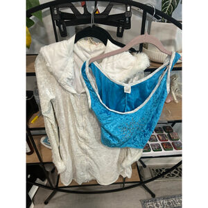 Unbranded Halloween Costume White Blue snow princess adult